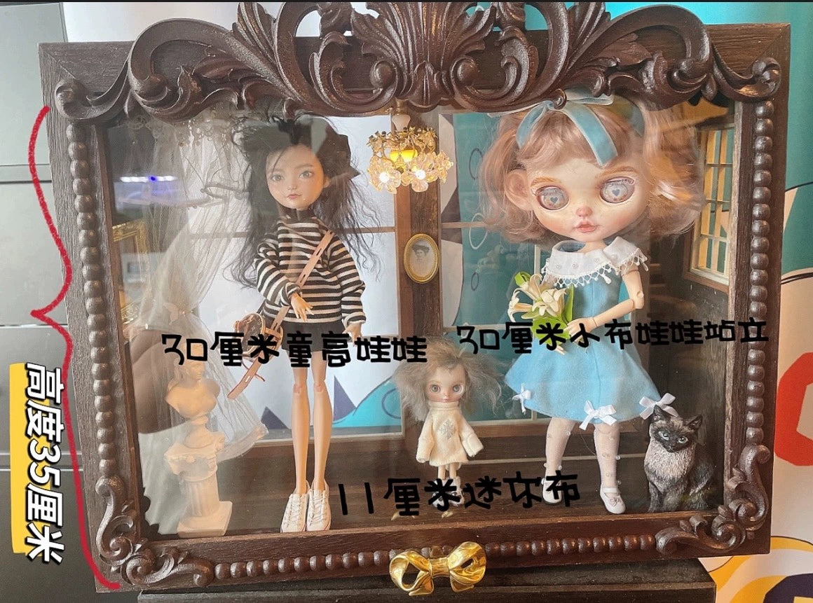 1:6 Scale Blythe Doll Wooden Vintage Distressed Dollhouse Custom Miniature Furniture