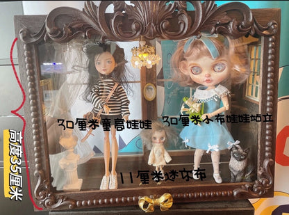 1:6 Scale Blythe Doll Wooden Vintage Distressed Dollhouse Custom Miniature Furniture