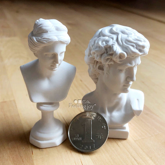 Statue miniature David en résine pour maison de poupée, échelle 1:6, figurine BJD Ob11, accessoire de scène