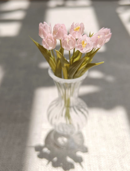 1:6 Scale Miniature Tulip Clay Flower BJD Dollhouse Decor Blythe Accessory