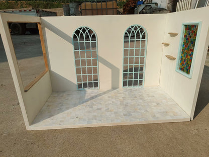Vitrina de casa de muñecas en miniatura a escala 1:12