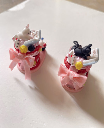 Pastel de arcilla en miniatura personalizado a escala 1:12 para casa de muñecas