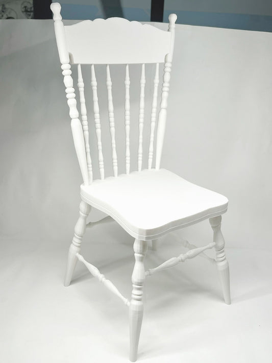 Silla Windsor de respaldo alto tallada BJD a escala 1:3, muebles para casa de muñecas en miniatura