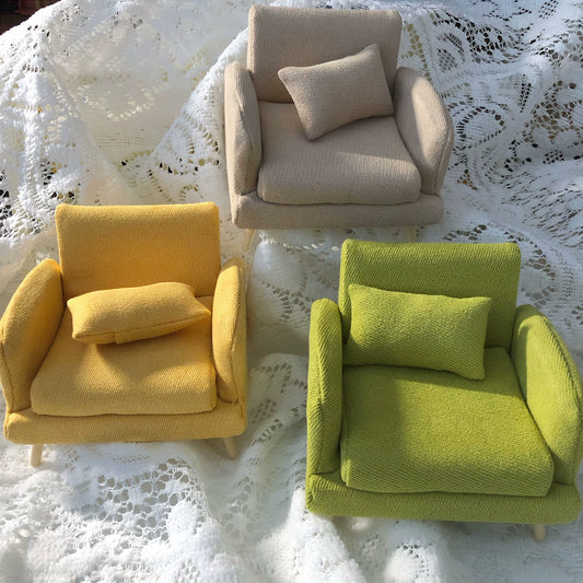 1:6 Scale Nordic Style Sofa With Pillow For Blythe Doll BJD Miniature Furniture