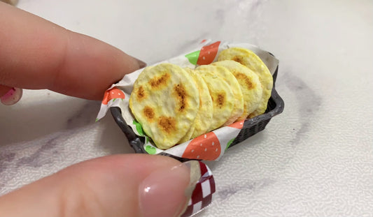 1:12 Scale Miniature Pancake Double Sided Handmade Miniature Food For Dollhouse