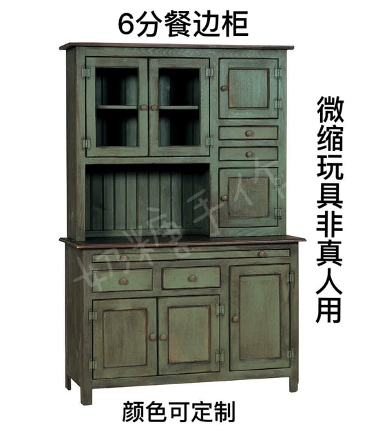 1:6 Scale Miniature Dollhouse Wooden Cabinet Sideboard For BJD Blythe Dolls Miniature Furniture