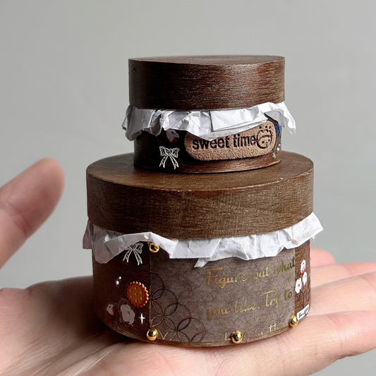 1:6 Scale Miniature Flower Hat Box For Blythe Dollhouse BJD Accessories