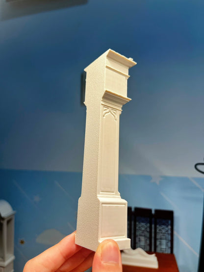 Horloge grand-père blanche pour maison de poupée Barbie BJD, échelle 1:12 à 1:6, meubles miniatures