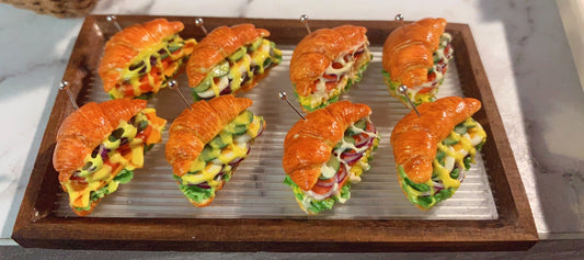 1:12 Scale Large Croissant Miniature Food For Dollhouse 1:6 Scale Bakery Display