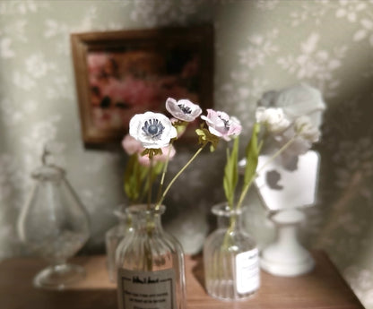 Miniatura de anémona a escala 1:12, flor de arcilla, decoración para casa de muñecas, accesorio BJD Blythe