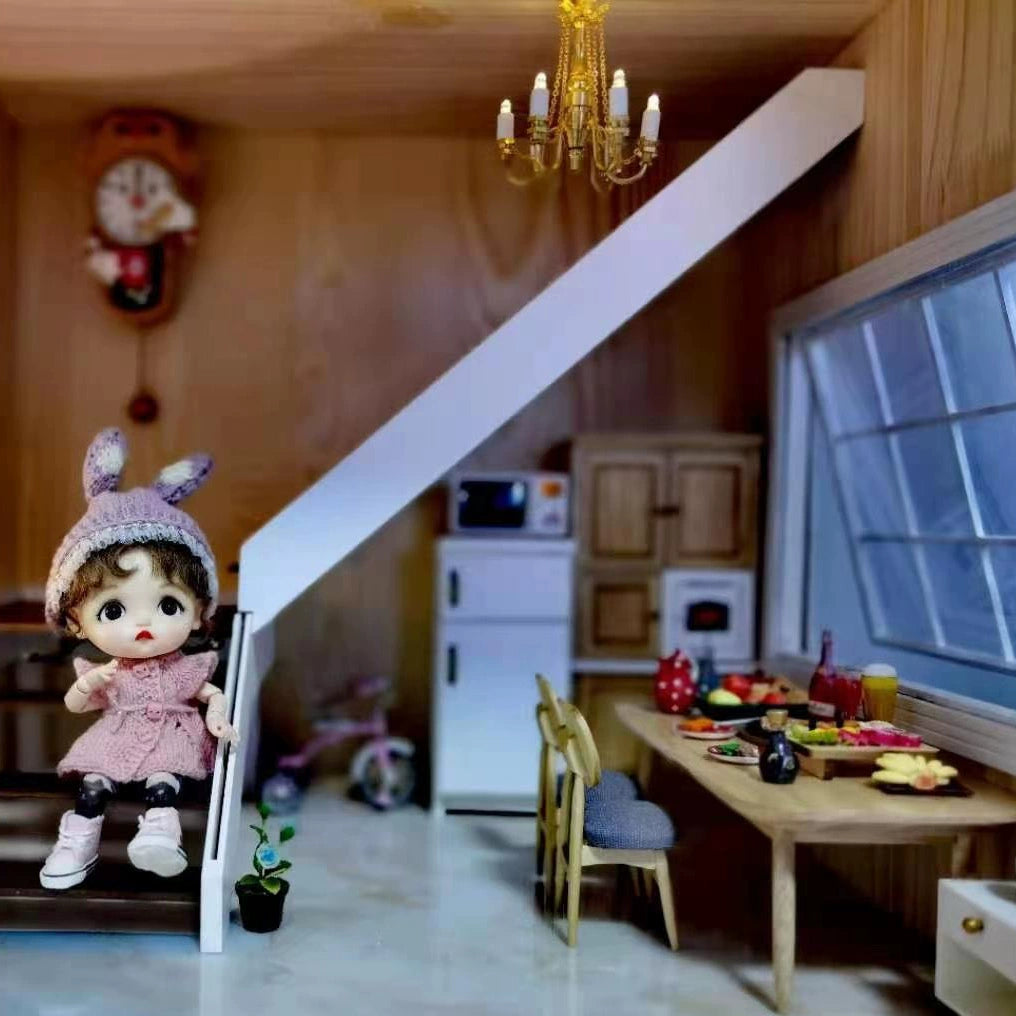 Lustre miniature à LED pour poupée BJD, échelle 1:6, accessoires de photographie pour maison de poupée Blythe Ob11