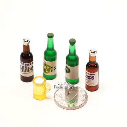 Accessoires miniatures pour maison de poupée, échelle 1:6 et 1:12, modèle de bouteille de saké coréen, meubles miniatures