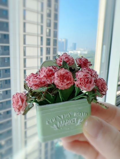 1:6 Scale Miniature Dried Rose Bouquet For Blythe Dollhouse Decor