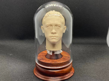 1:6 Scale Action Figure B13 Head Sculpture Display Stand With Quartz Glass Case Custom Miniature
