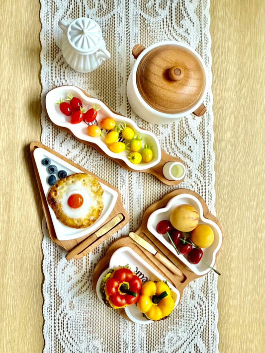 Accessoires de cuisine miniatures pour maison de poupée à l'échelle 1:12