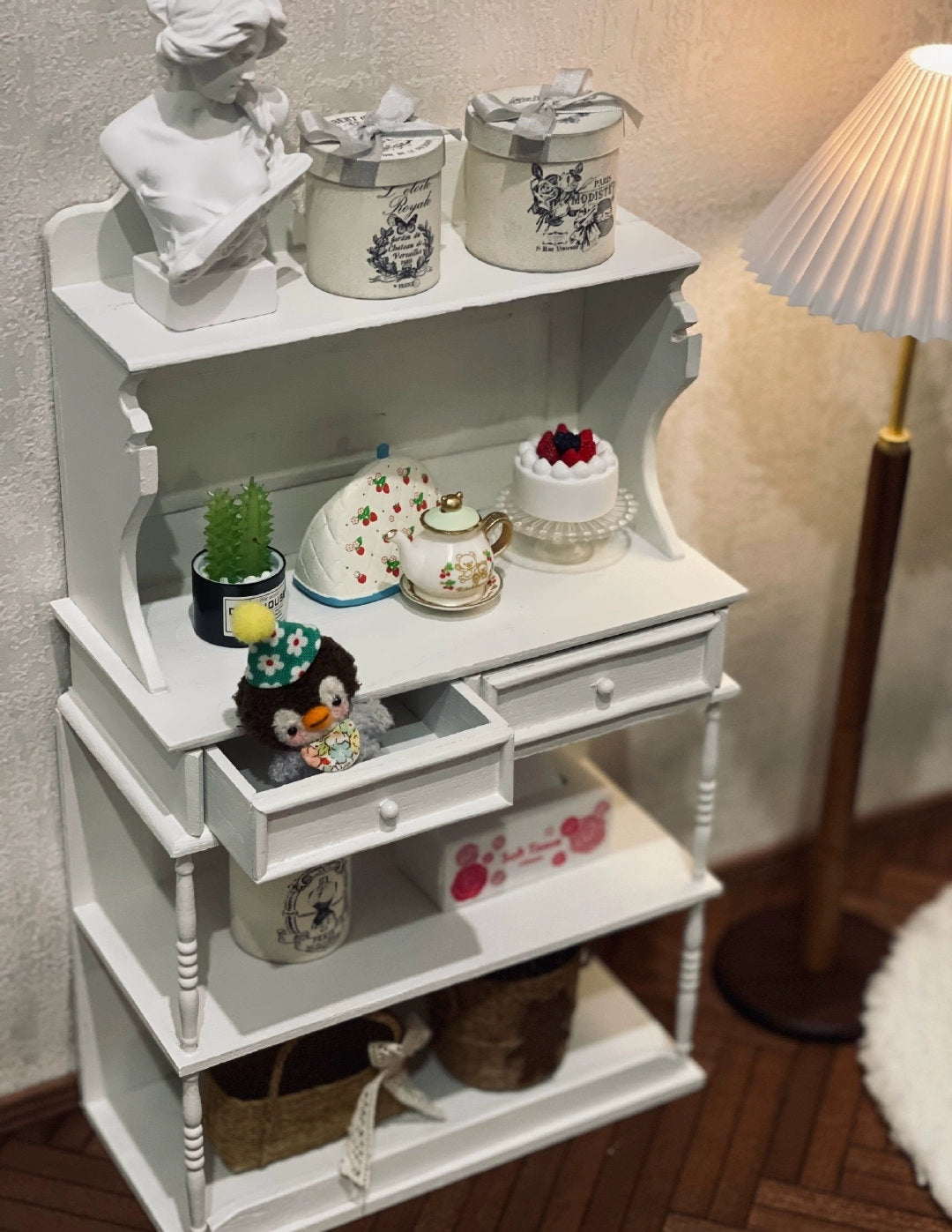 Mueble de madera en miniatura para casa de muñecas BJD Blythe a escala 1:6