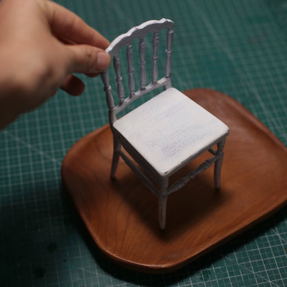 1:6 Scale Distressed Windsor Dining Chair Miniature Dollhouse Furniture