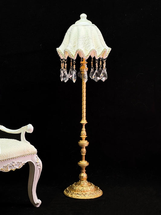 Lampadaire classique miniature à l'échelle 1:6 pour maison de poupée BJD Blythe OB11