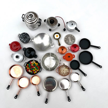 Ensemble d'accessoires de cuisine miniatures pour maison de poupée à l'échelle 1:12, avec accessoires de supermarché et ustensiles de cuisine