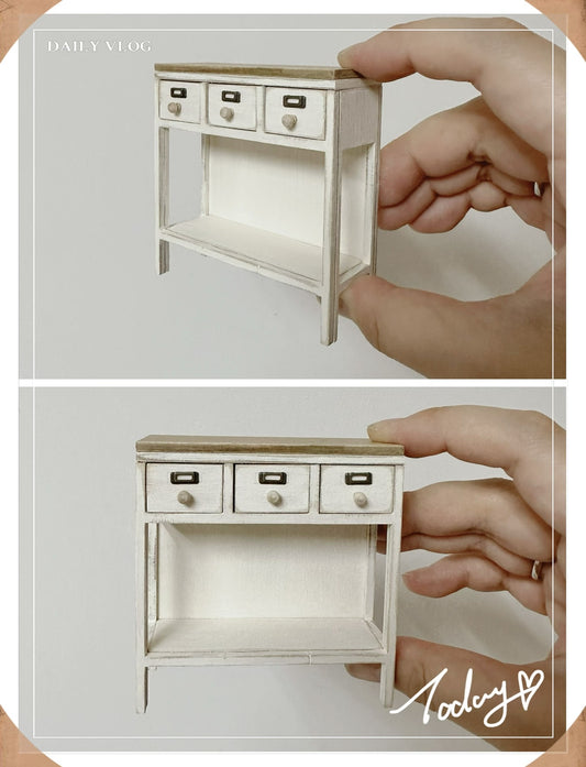 1:6 Scale Miniature Dollhouse Wooden Cabinet Sideboard Kitchen Furniture For Blythe Dolls