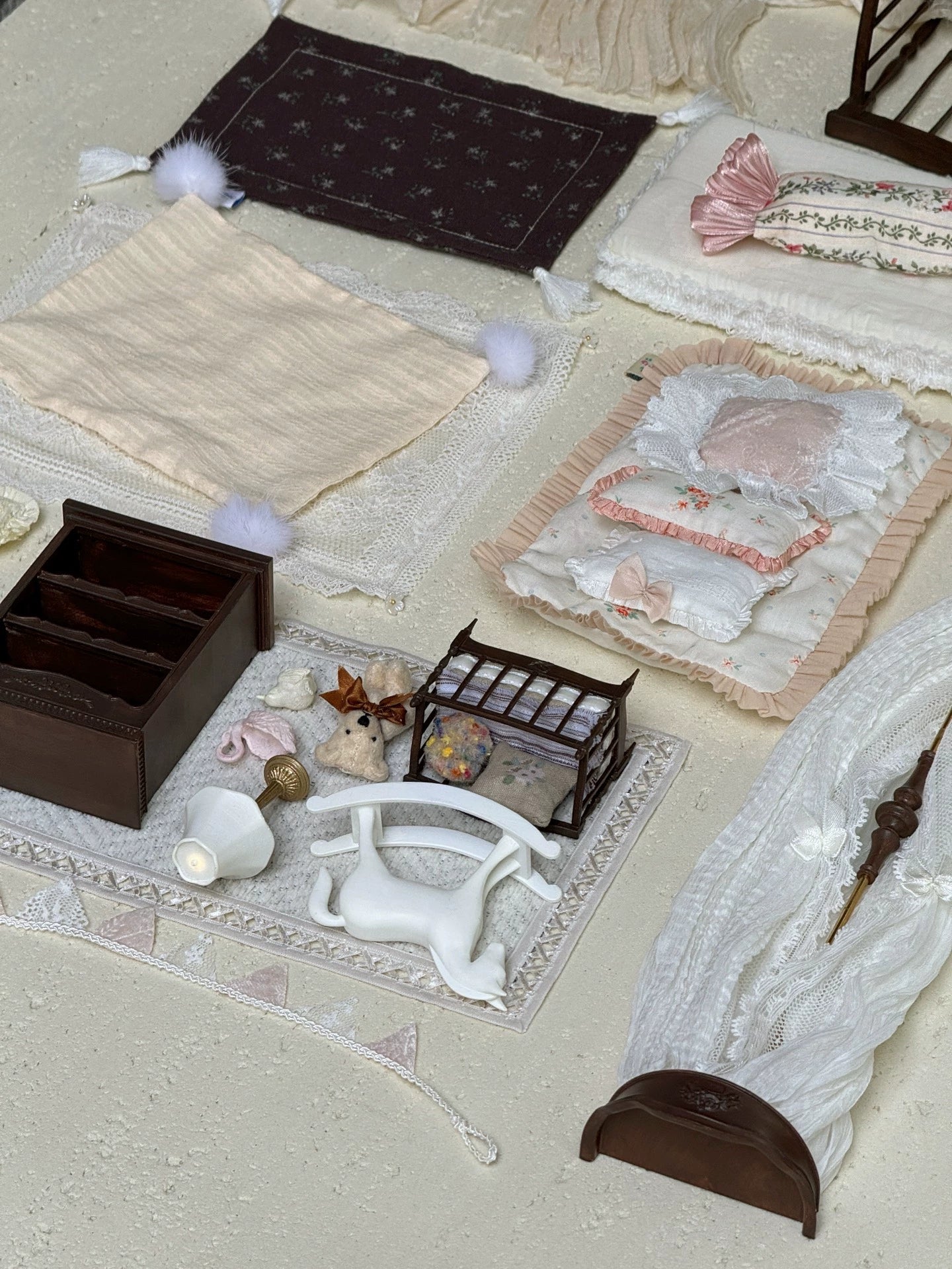 Gabinete de madera a escala 1:6, muebles de casa de muñecas en miniatura, decoración para sala de estar