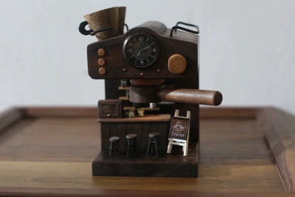 1:12 Scale Wooden Coffee Machine Miniature Dollhouse Furniture For Cafe Scene
