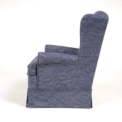 Sillón con faldón a escala 1:6, serie Crown, muebles para casa de muñecas en miniatura