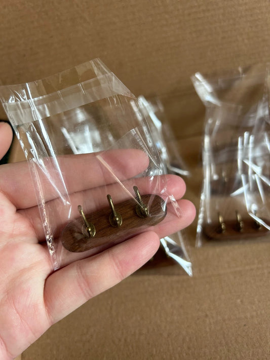 1:12 Scale Miniature Vintage Walnut Wooden Hook Miniature Dollhouse Furniture