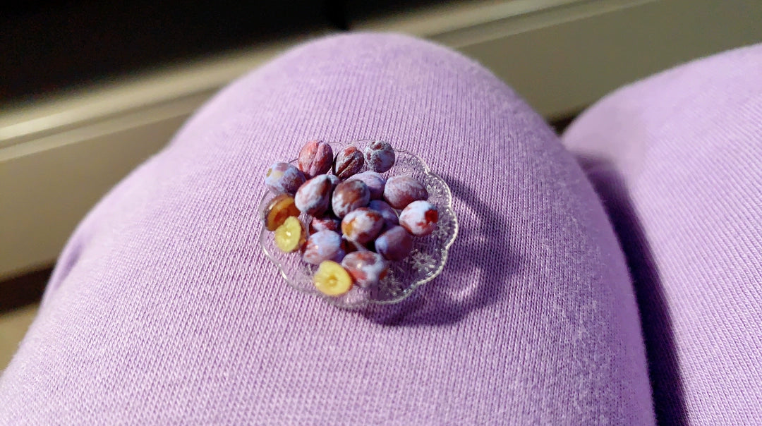 1:12 Scale Soft Clay Miniature Plums For BJD OB11 Dollhouse Accessories