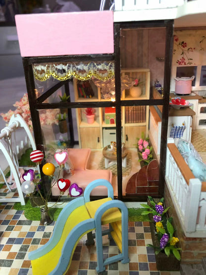Kit de casa de muñecas en miniatura Sweet Talk a escala 1:12 con muebles