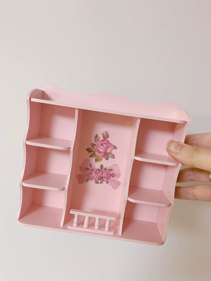 1:6 Scale Miniature Dollhouse Furniture Wooden Cabinet Wall Shelf Kitchen Cupboard Retro Miniature For Blythe Doll
