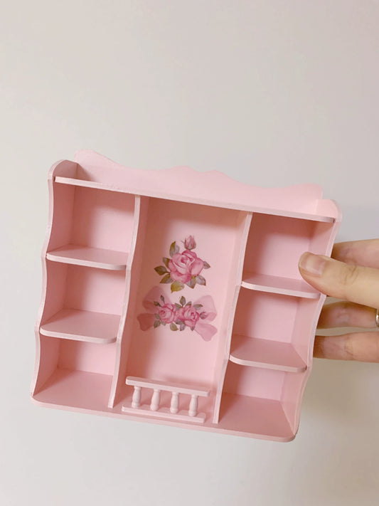 1:6 Scale Miniature Dollhouse Furniture Wooden Cabinet Wall Shelf Kitchen Cupboard Retro Miniature For Blythe Doll