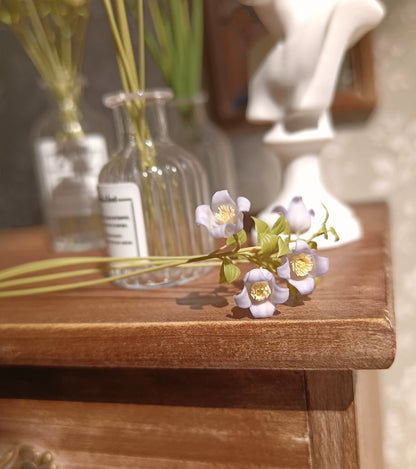 1:6 Scale Miniature Clay Flower BJD Accessory Crispa Angel Clematis Bell