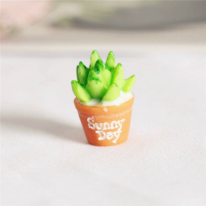 1:12 Scale Miniature Wooden Flower Stand With Potted Plants For Dollhouse Garden Scene BJD Furniture