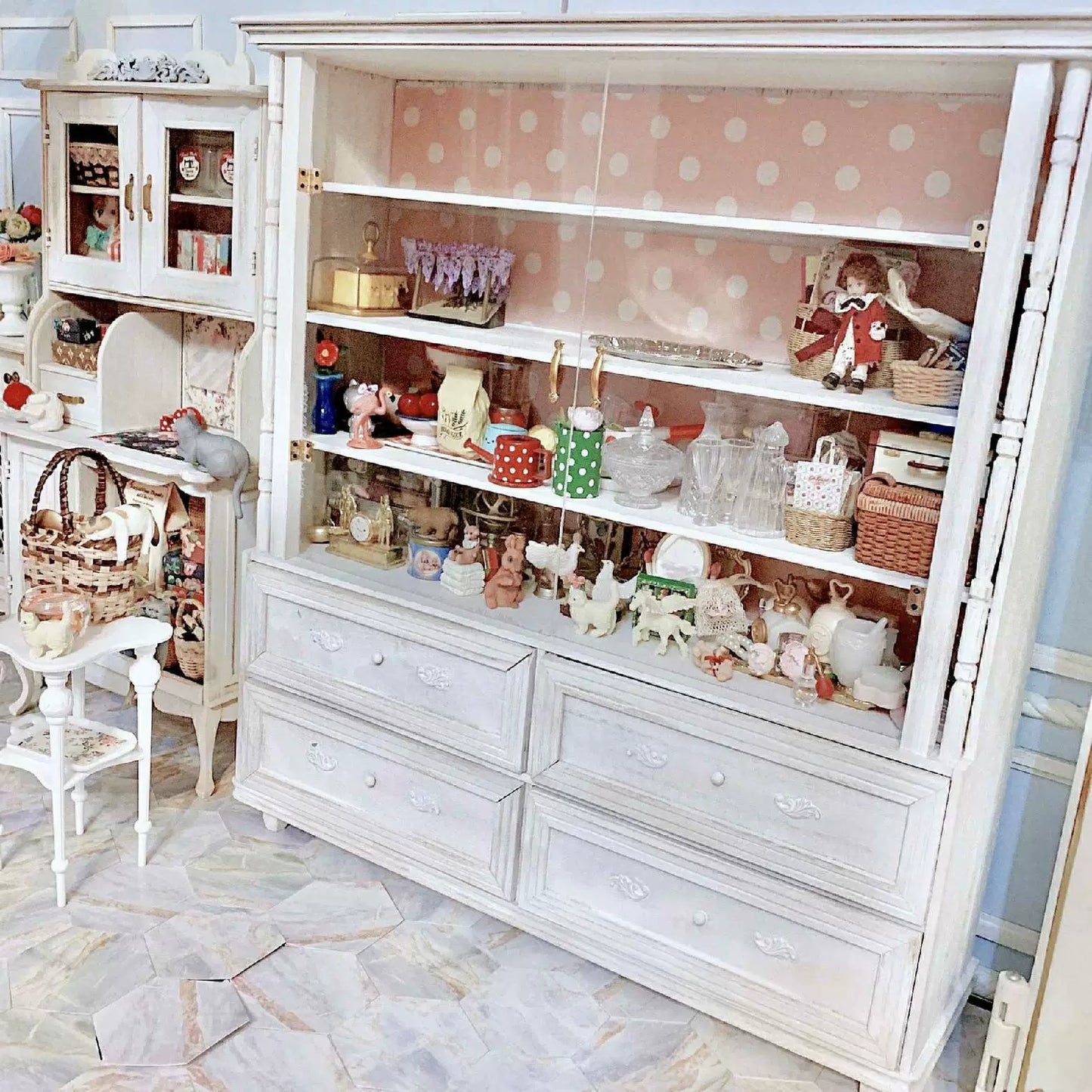 Mueble de madera en miniatura para casa de muñecas BJD Blythe a escala 1:6