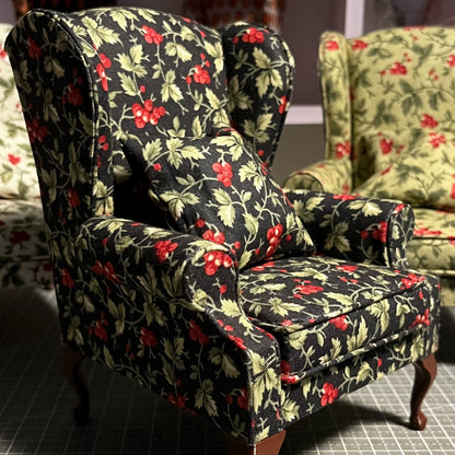 Fauteuil miniature à l'échelle 1:6 pour maison de poupée