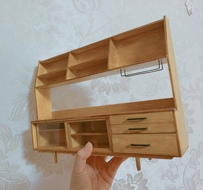 1:6 Scale 1:12 Scale Miniature Sideboard Cabinet Dollhouse Furniture Kitchen Living Room Decor