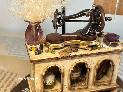 1:12 Scale Miniature Sewing Studio Dollhouse Handmade