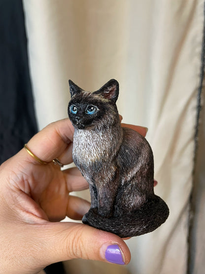 1:6 Scale Miniature Dollhouse Pet Toy Accessory Custom 3D Cat Handmade Decor