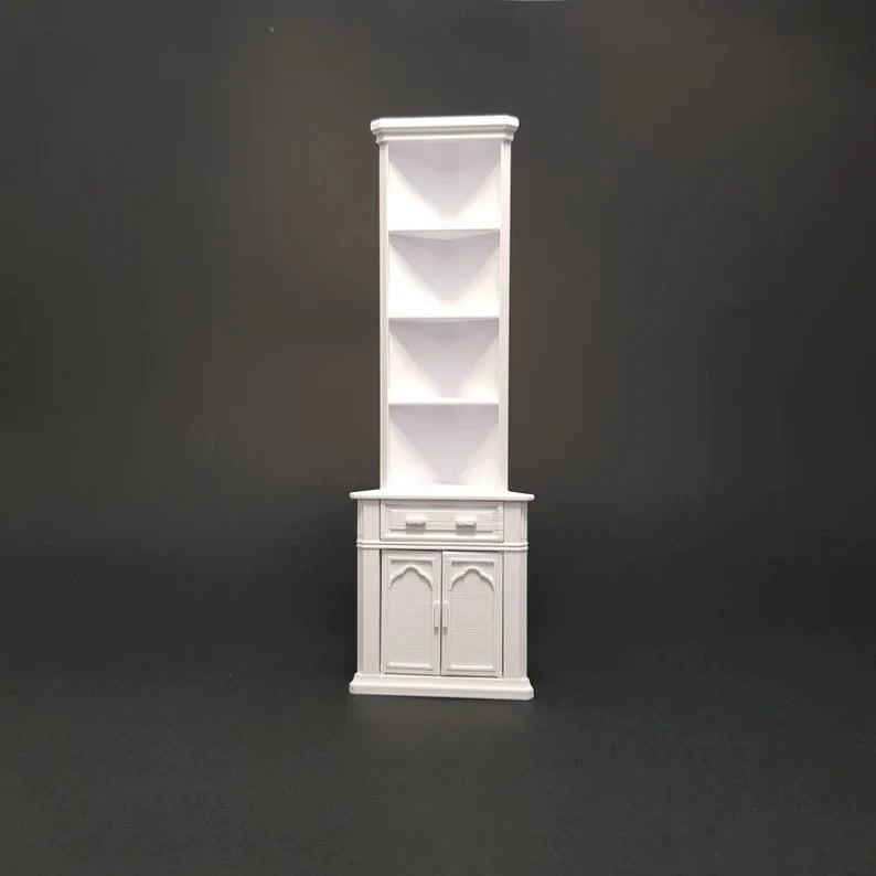 Mueble esquinero en miniatura para casa de muñecas a escala 1:12