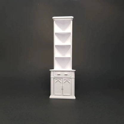 Mueble esquinero en miniatura para casa de muñecas a escala 1:12