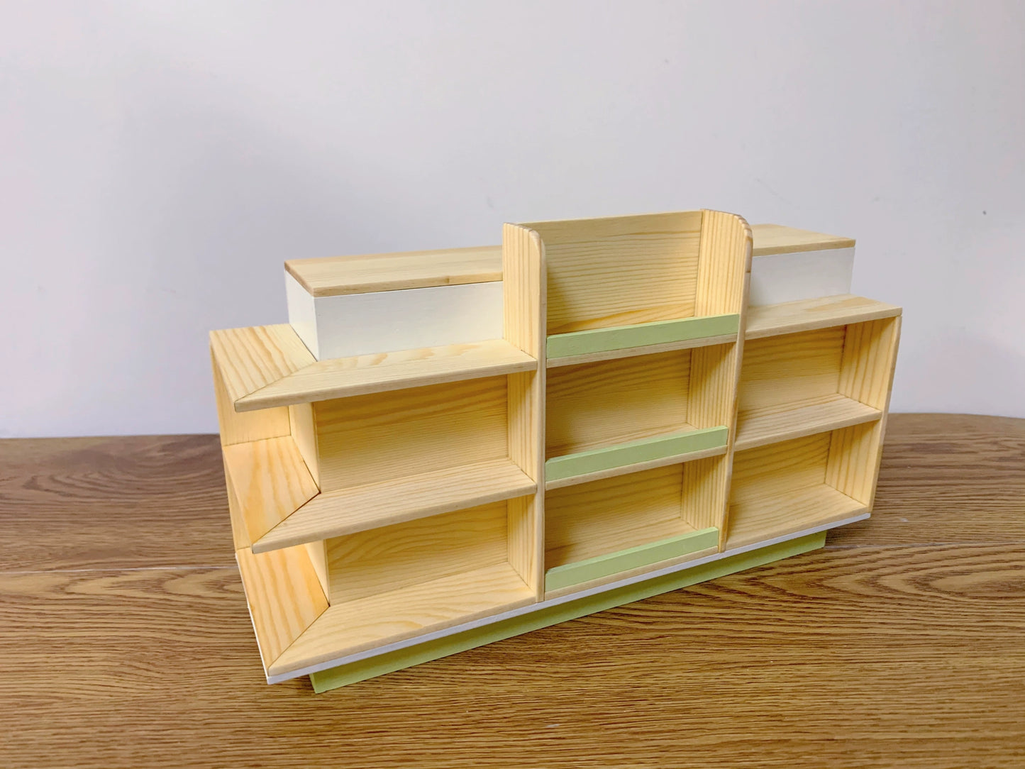 1:6 Scale Miniature Dollhouse Furniture Wooden Cabinet Display Shelf With Cash Register For Blythe Dolls