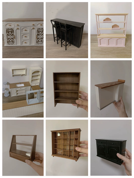 1:6 Scale Miniature Nordic Retro Milk Candy Handmade Furniture For Blythe Dolls OB11