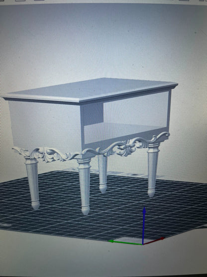 Mueble de madera con cajones a escala 1:6 para casa de muñecas en miniatura