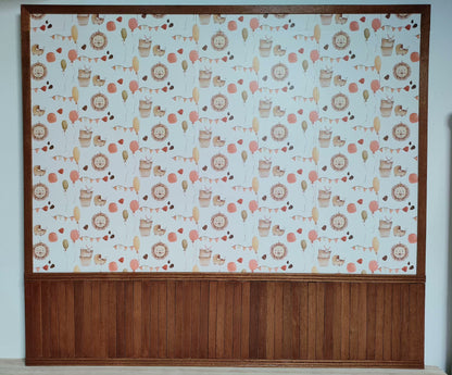 1:6 Scale BJD Doll Photography Backdrop Double Sided 50cm X 45cm Miniature Dollhouse Accessory