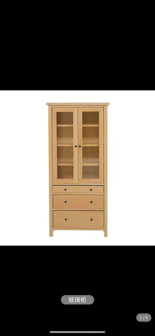 1:12 Scale Miniature Bookcase Wooden Cabinet Dollhouse Furniture Miniature Toy For Display Not For Real Use