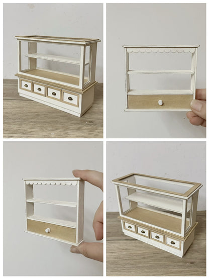 1:12 Scale Miniature Nordic Wooden Cabinet For Blythe Dollhouse Furniture