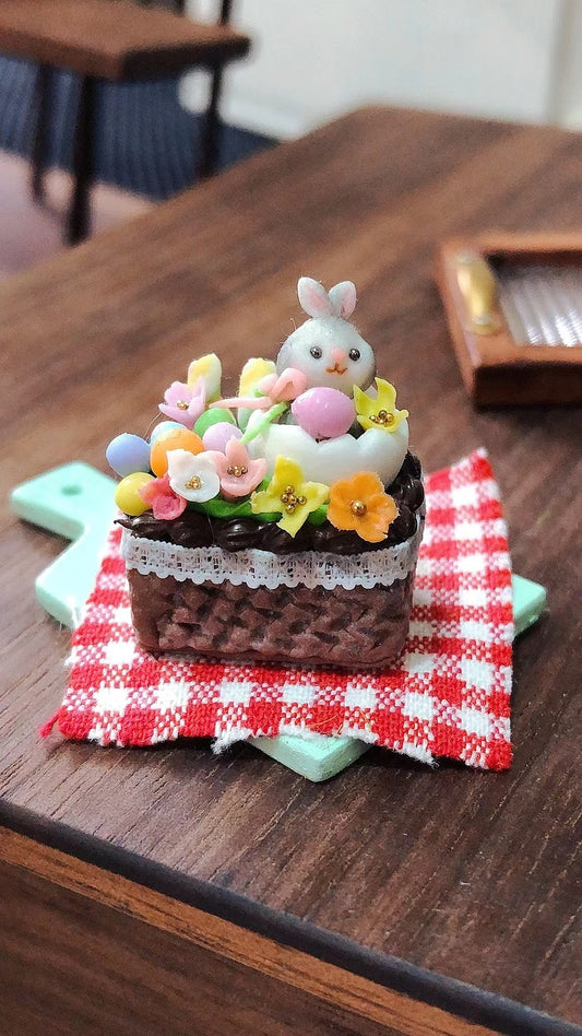 Pâtisserie miniature à l'échelle 1:12, scène de maison de poupée avec gâteaux et desserts miniatures en argile de style dessin animé