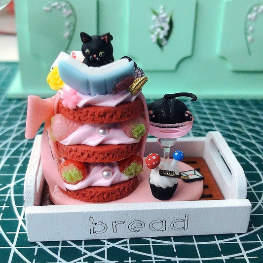 Pastel de arcilla en miniatura personalizado a escala 1:12 para casa de muñecas