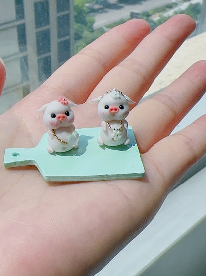 Miniature 1:12 échelle Clay Pig Series Dollhouse Cake Shop Scene Miniature Food Play